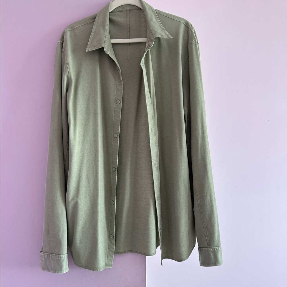 lululemon athletica Green Casual Button Down Shirt